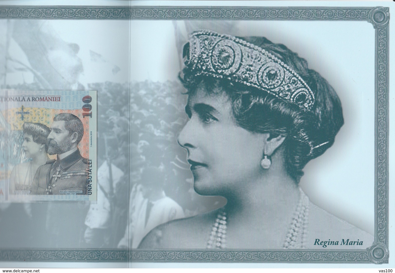 2018 Romania Roumanie Rumanien 100 Lei New Commemorative Polymer Banknote -100 Years Great Union-Folder - Roumanie