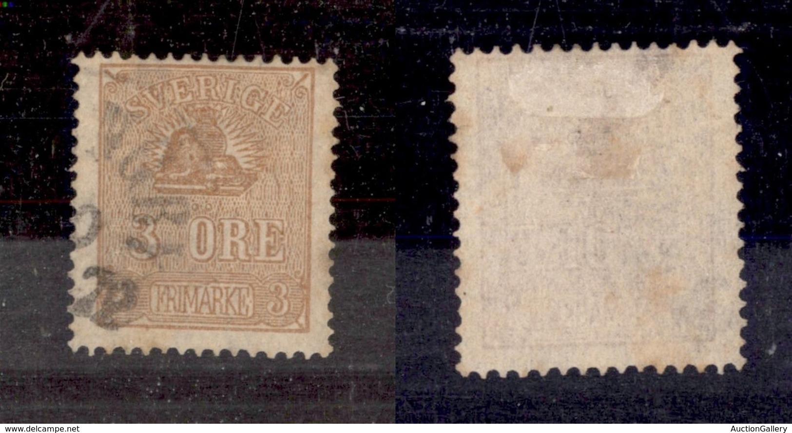 EUROPA - SVEZIA - 1862 - 3 Ore (14) Primo Tipo - Usato - Sonstige & Ohne Zuordnung