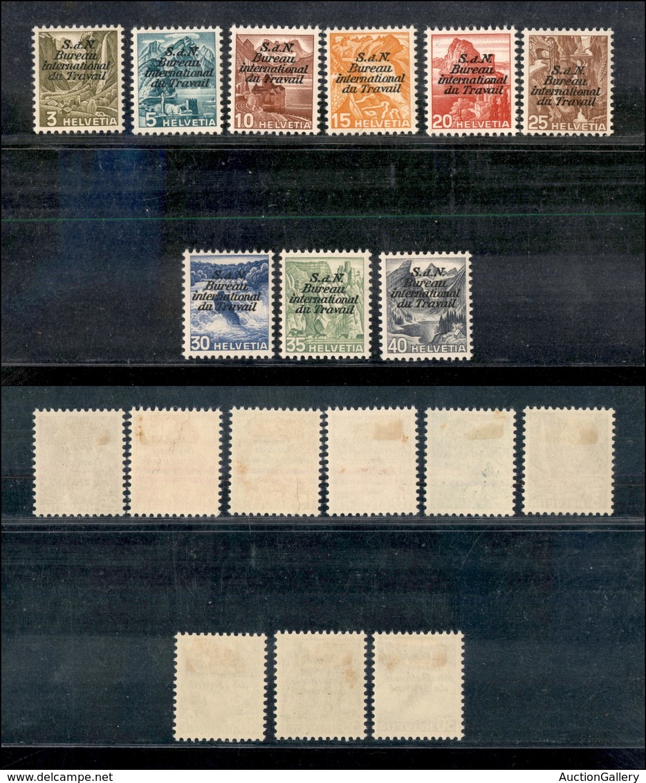 EUROPA - SVIZZERA - 1937 - Servizi - Bureau International Du Travail (105A/113A) - Serie Completa - Gomma Originale - Pi - Sonstige & Ohne Zuordnung