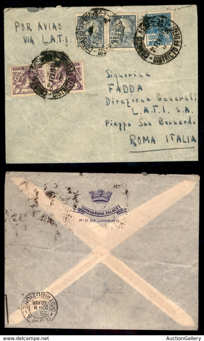 POSTA AEREA - 1940 (21 Febbraio) - Rio De Janeiro Roma - Other & Unclassified