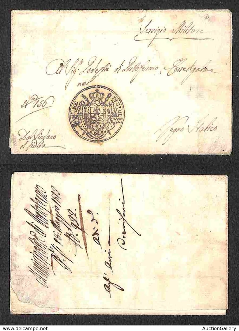 DOCUMENTI - VARIE - 1813 (15 Maggio) - Comune Di Giulia - Piego Amministrativo Per Porto Fermo/Regno Italico - Other & Unclassified