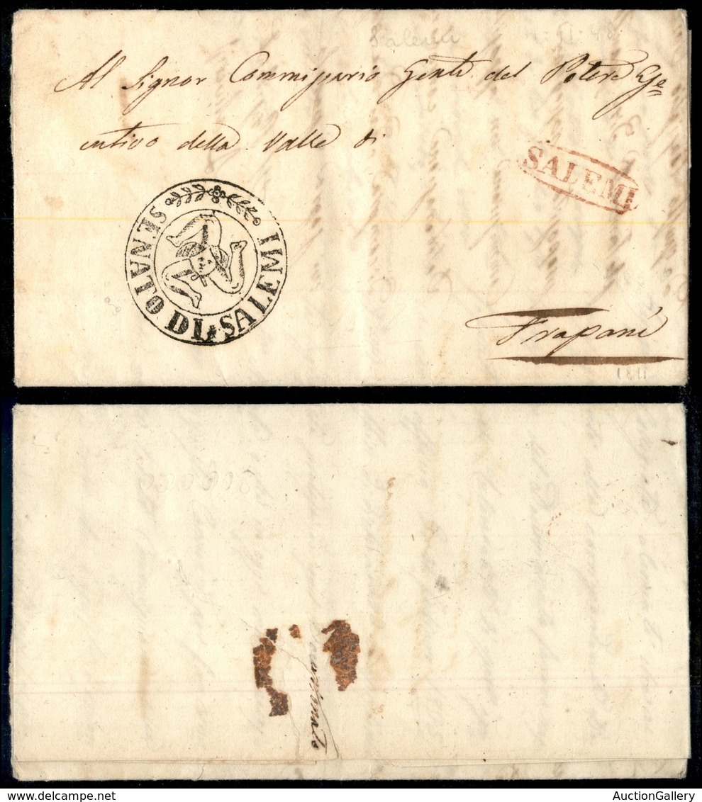 DOCUMENTI - VARIE - 1848 - Senato Di Salemi - Manoscritto Per Trapani - Other & Unclassified