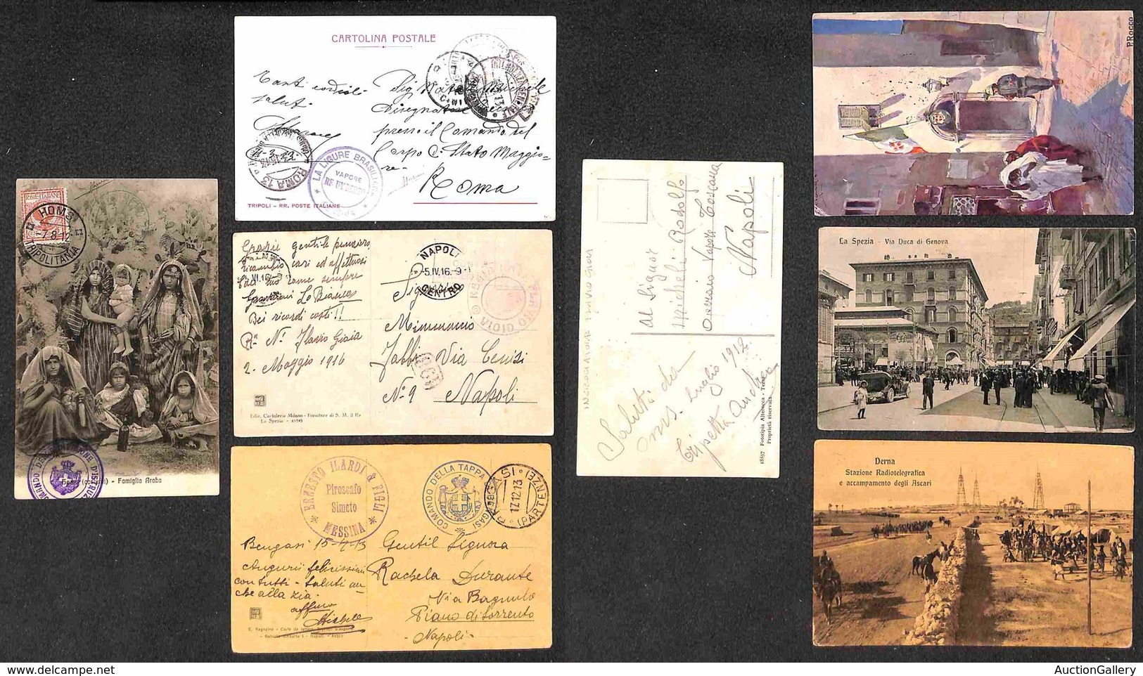 DOCUMENTI - VARIE - Navigazione - 1911/1942 - Regie Navi - Collezione Di 90 Buste E Cartoline Con Varie Affrancature E I - Sonstige & Ohne Zuordnung