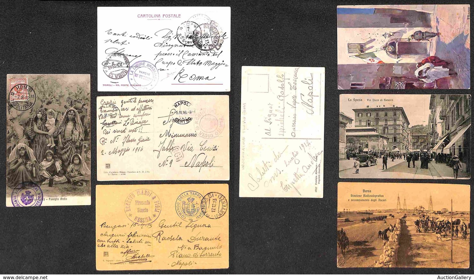 DOCUMENTI - VARIE - Navigazione - 1911/1942 - Regie Navi - Collezione Di 90 Buste E Cartoline Con Varie Affrancature E I - Autres & Non Classés