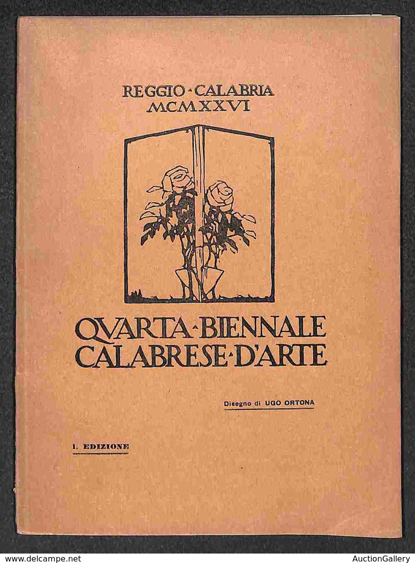 DOCUMENTI - VARIE - 1926 - Reggio Calabria - Quarta Biennale Calabrese D’Arte - Catalogo Di 60 Pagine (prima Edizione) - Autres & Non Classés