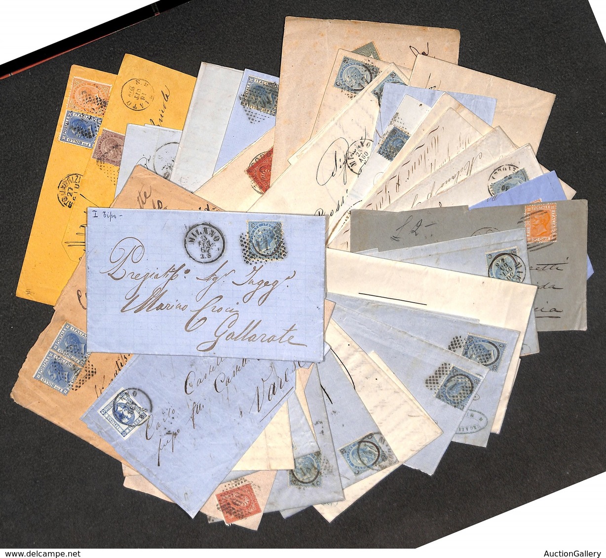 LOTTI - COLLEZIONI - REGNO - 1863/1882 - Venticinque Lettere + Alcuni Frontespizi Con Affrancature Del Periodo - Da Esam - Autres & Non Classés