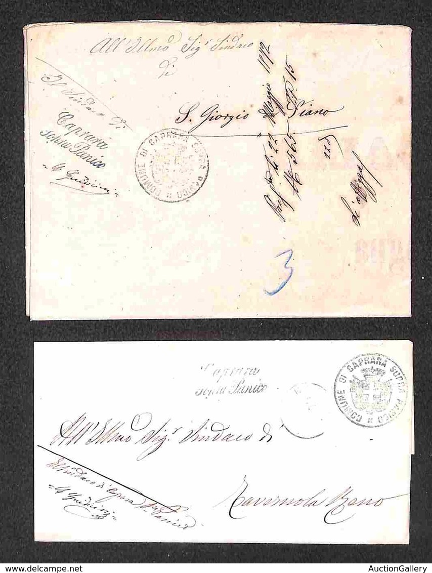 LOTTI - COLLEZIONI - REGNO - 1872/1874 - Caprara Sopra Panico - Un Manifesto + Una Lettera Con Annulli Corsivi In Azzurr - Other & Unclassified