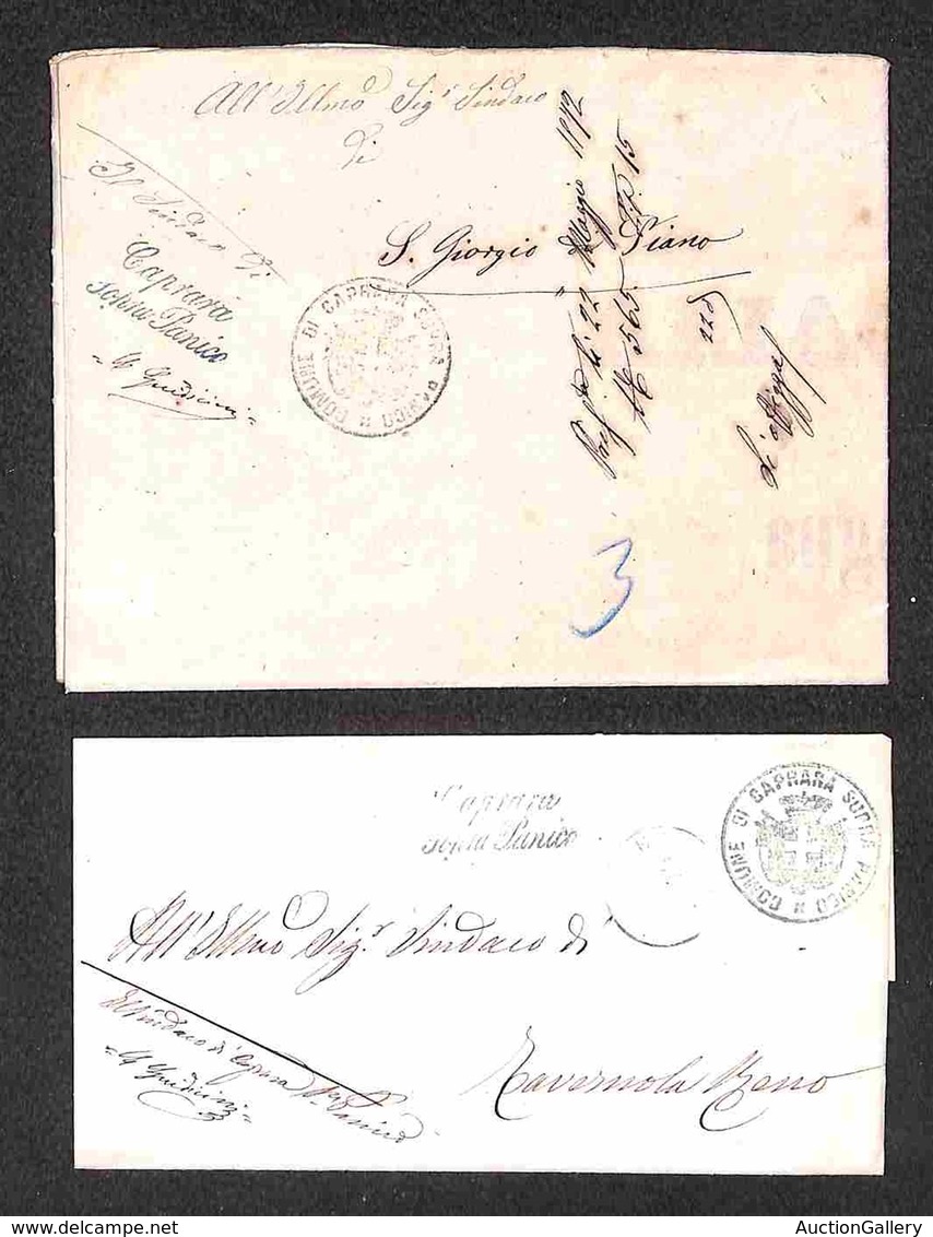 LOTTI - COLLEZIONI - REGNO - 1872/1874 - Caprara Sopra Panico - Un Manifesto + Una Lettera Con Annulli Corsivi In Azzurr - Autres & Non Classés