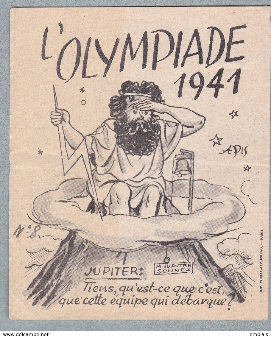 L'OLYMPIADE 1941 - Brochure Tract Propagande Anti-Britannique,Churchill... - 1939-45