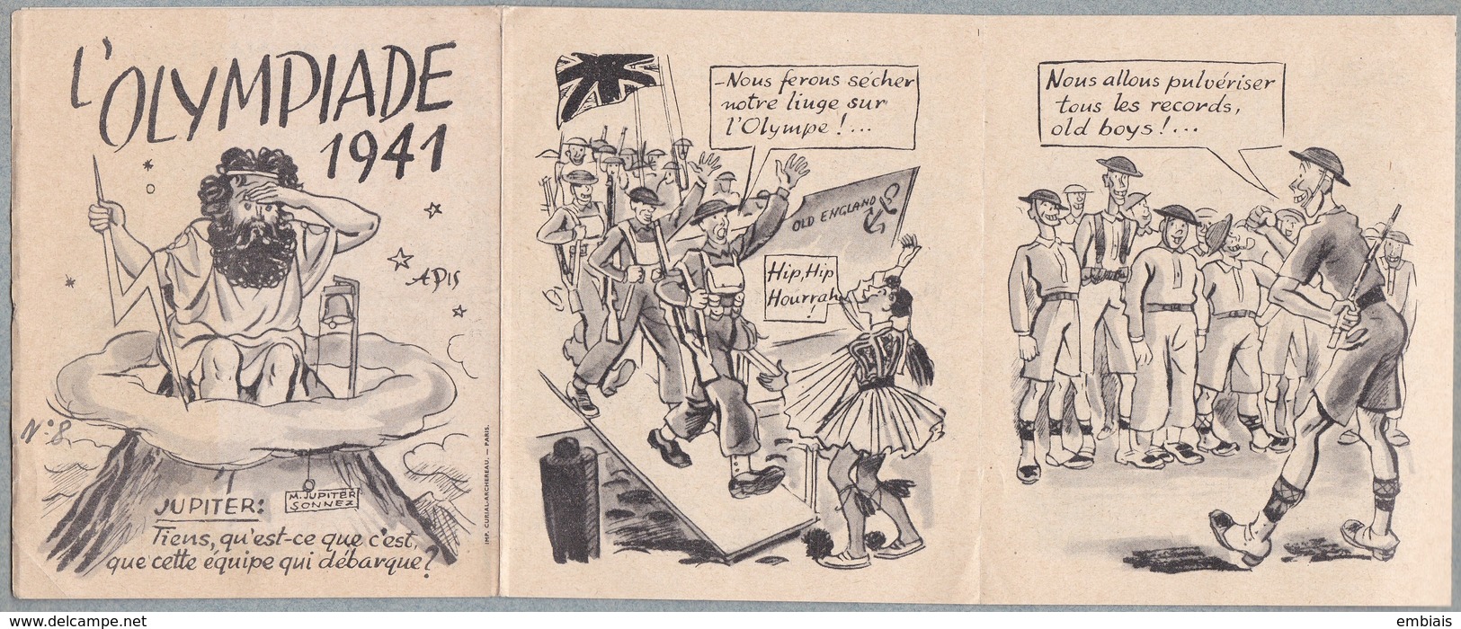 L'OLYMPIADE 1941 - Brochure Tract Propagande Anti-Britannique,Churchill... - 1939-45