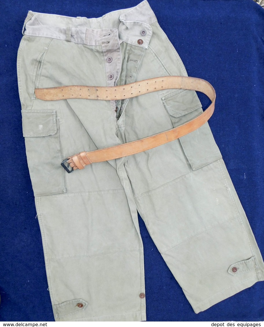 PANTALON T.T.A. MODELE 1947 + années 1950 + CEINTURON 1945  --  #.5