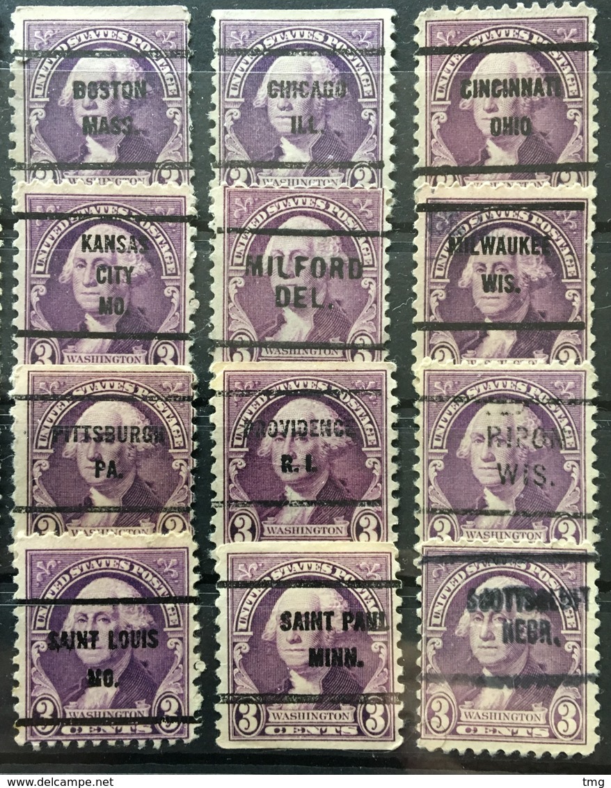 Préoblitérés Etats-Unis Precancel USA (°) 20 Stamps Various 313 Akron Rome – 169 - Precancels