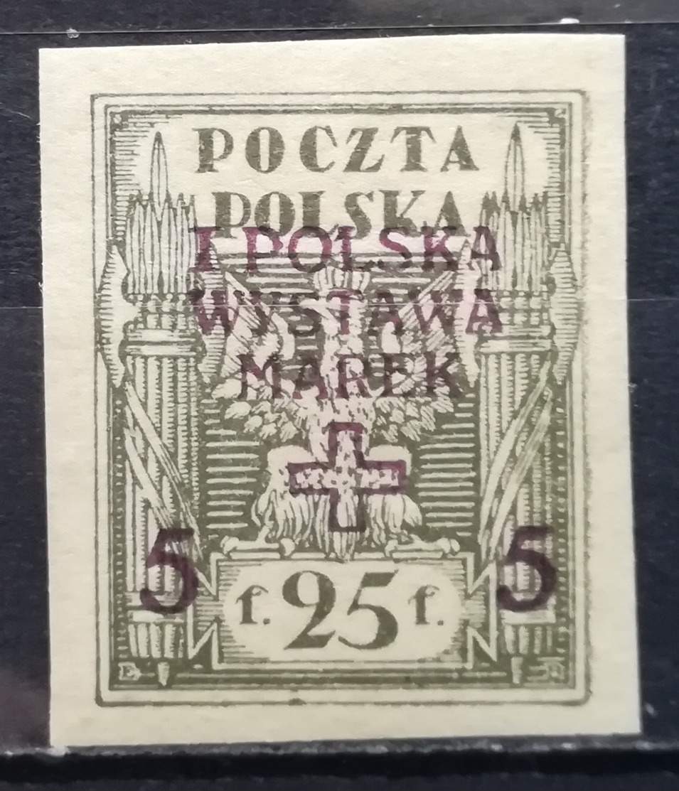 1919 POLAND MNH 1st Polish Stamps Exhibition Overprint - Neufs