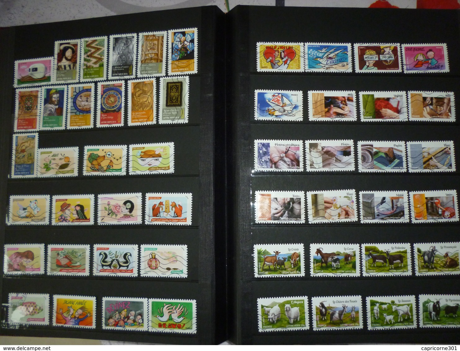 Oblitéré de France en album de 16 pages. + de 700 timbres de très belle qualité.