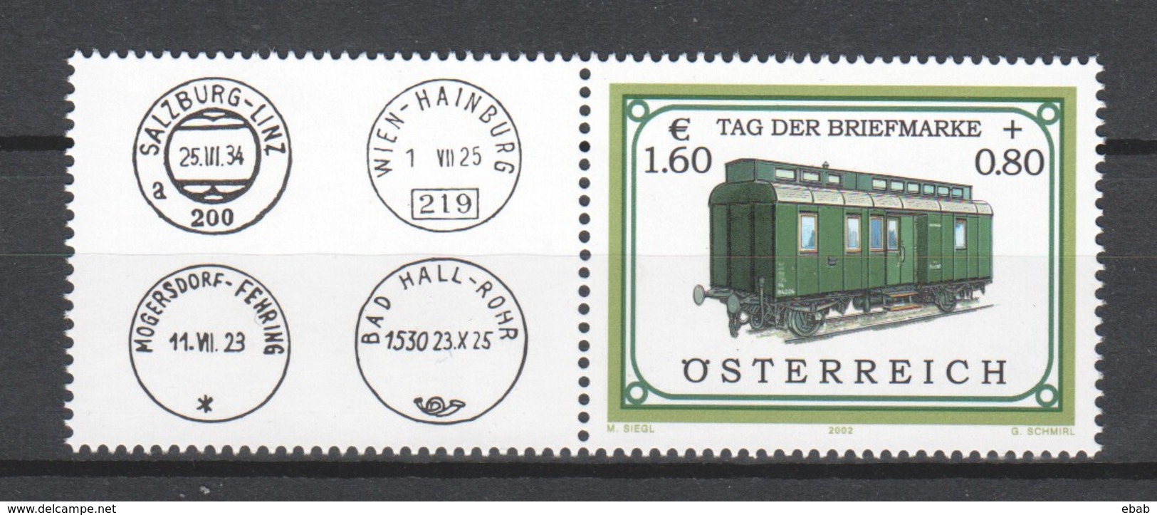 Austria 2002 Mi 2380ZF MNH TRAINS - Trains