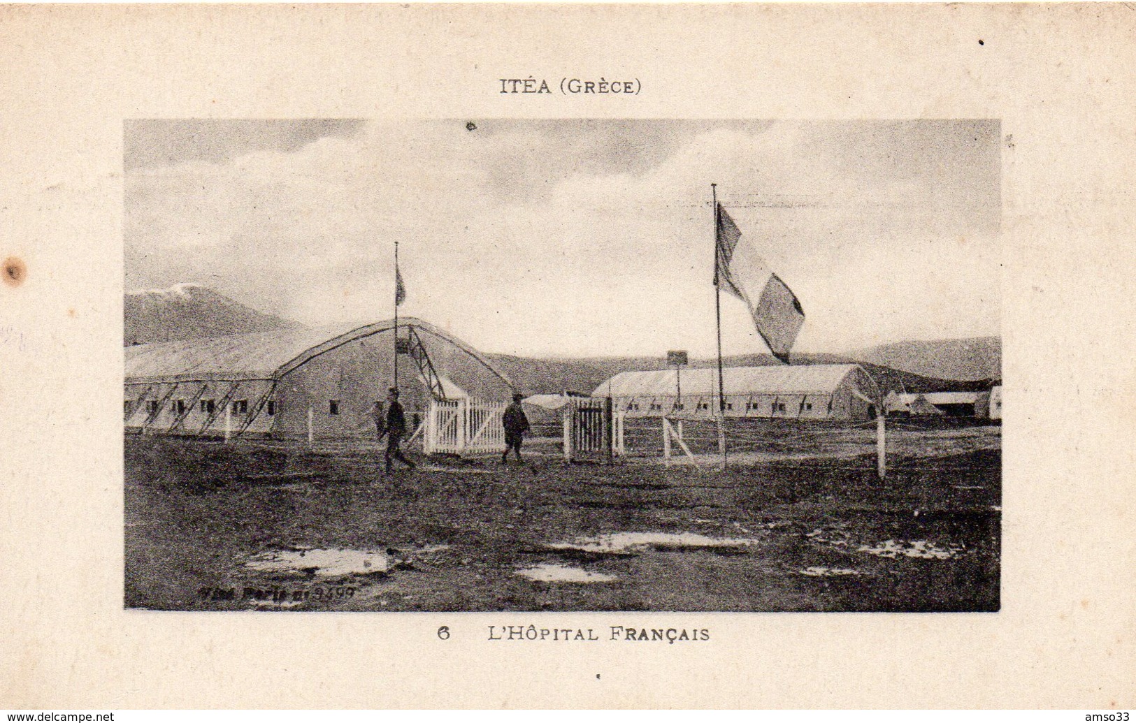 9686. CPA GRECE ITEA L'HOPITAL FRANCAIS - Grèce