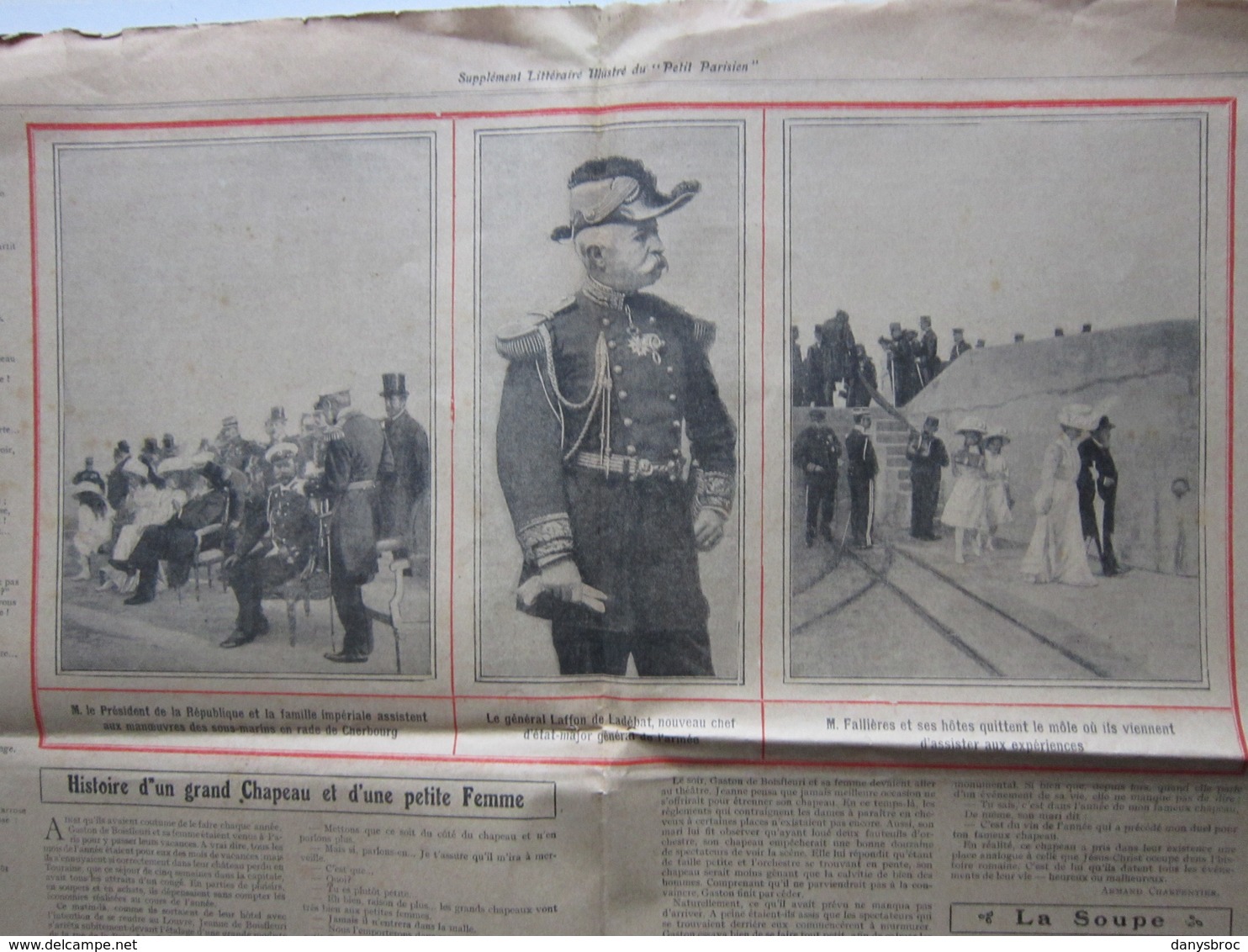 Le Petit Parisien LES SOUVERAINS RUSSES A CHERBOURG - Mr FALLIERES - FRANCOIS FABER Tour De France N°1071 Du 15/08/1909 - Le Petit Parisien