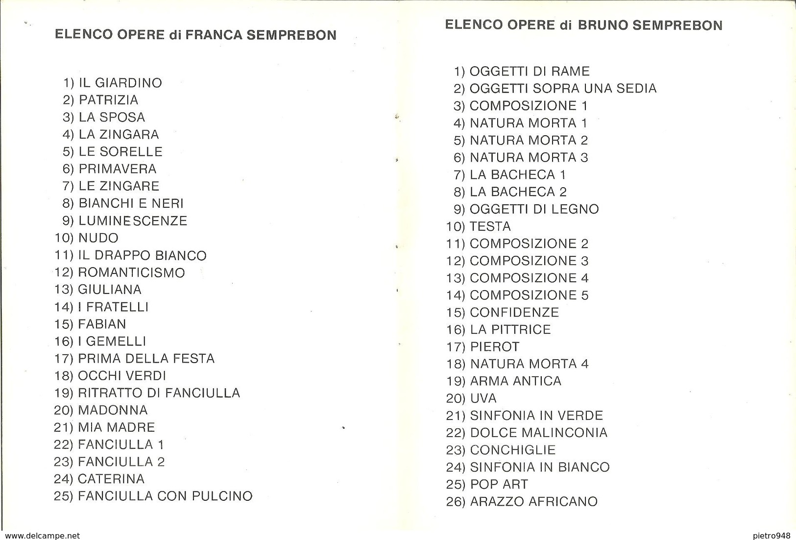 Sassuolo (Modena) "Centro Tori" Galleria D'Arte, Brochure Mostra Pittura "Franca Semprebon E Bruno Semprebon" 1981 - Art, Design, Décoration