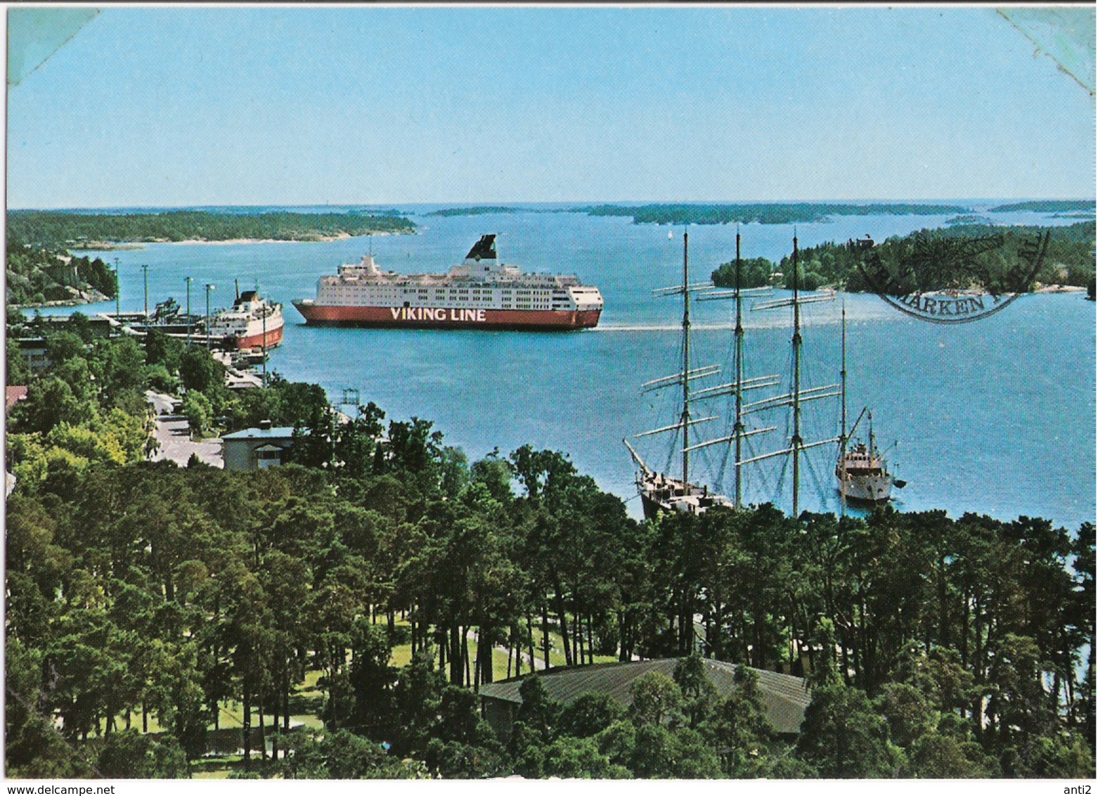 Aland Card From Åland Västerhamn With Ferry Viking Line, - Aland