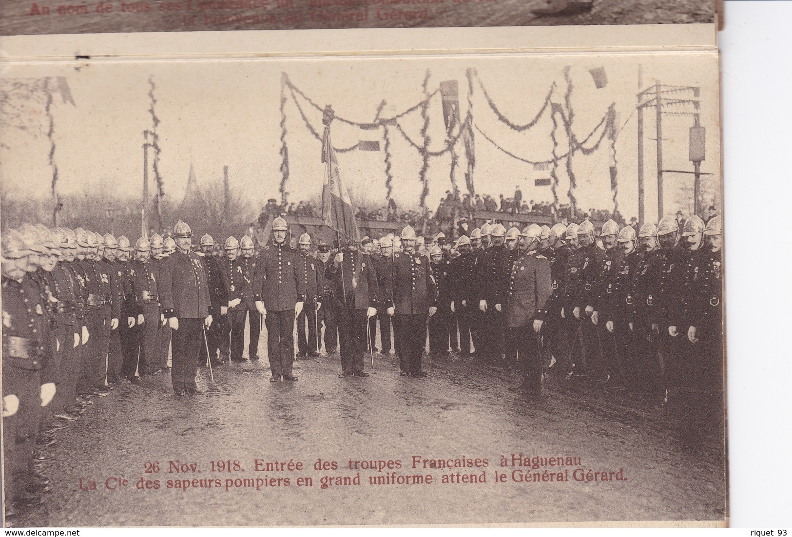 Dépliant accordéon 10 vues- Entrée des Troupes Françaises en Alsace - Blamont-Le Poteau frontière - HAGUENAU