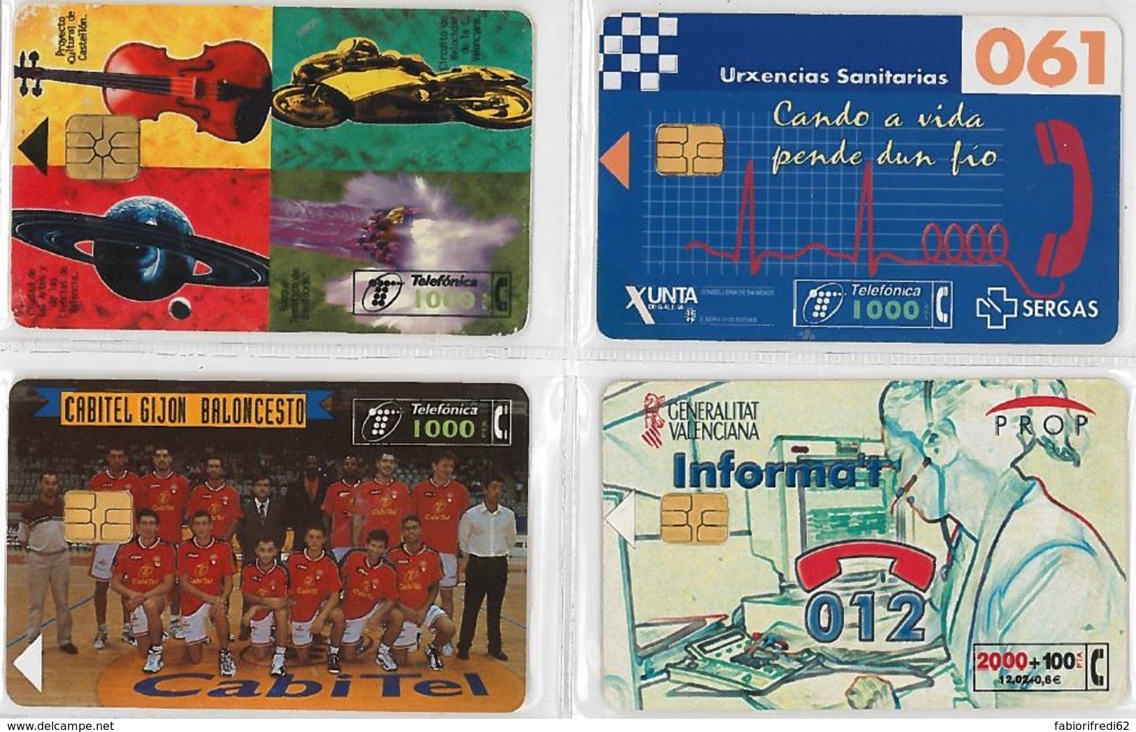 LOT 4 PHONE CARD- SPAGNA (E35.14.5 - Commemorative Pubblicitarie