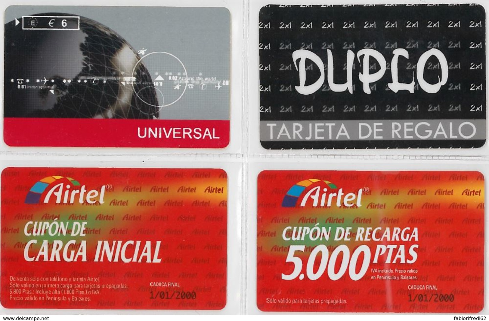 LOT 4 PREPAID PHONE CARD-SPAGNA (E35.38.1 - Altri & Non Classificati