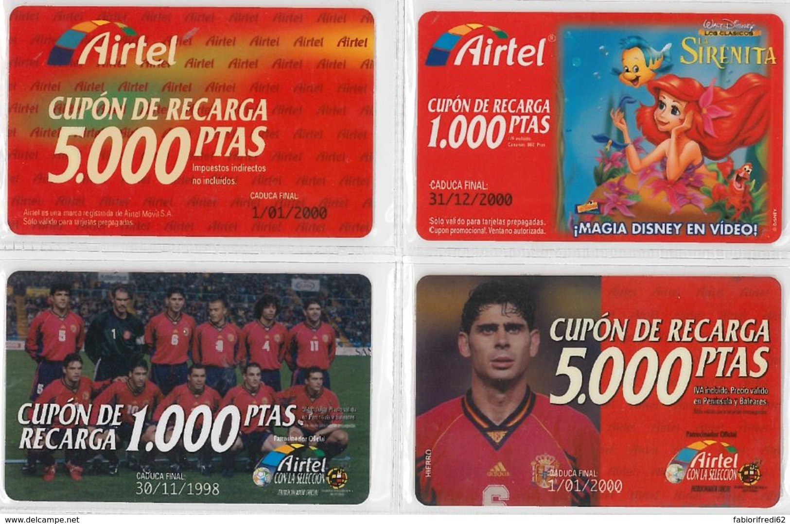 LOT 4 PREPAID PHONE CARD-SPAGNA (E35.38.5 - Altri & Non Classificati