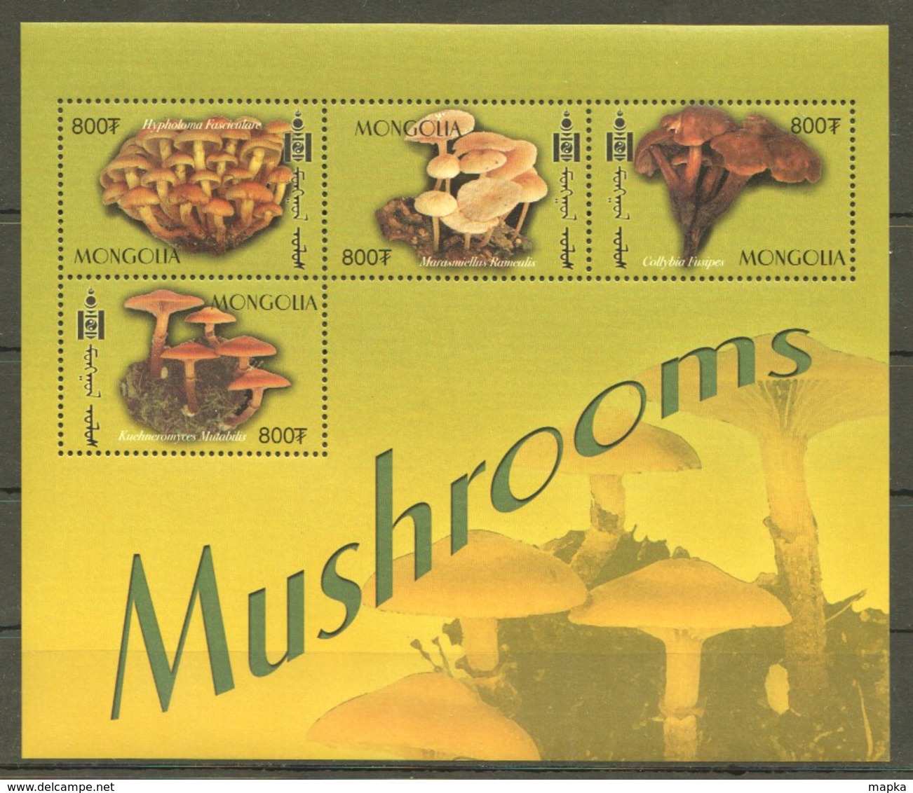 A418 MONGOLIA FLORE PLANTS MUSHROOMS 1KB MNH - Mushrooms