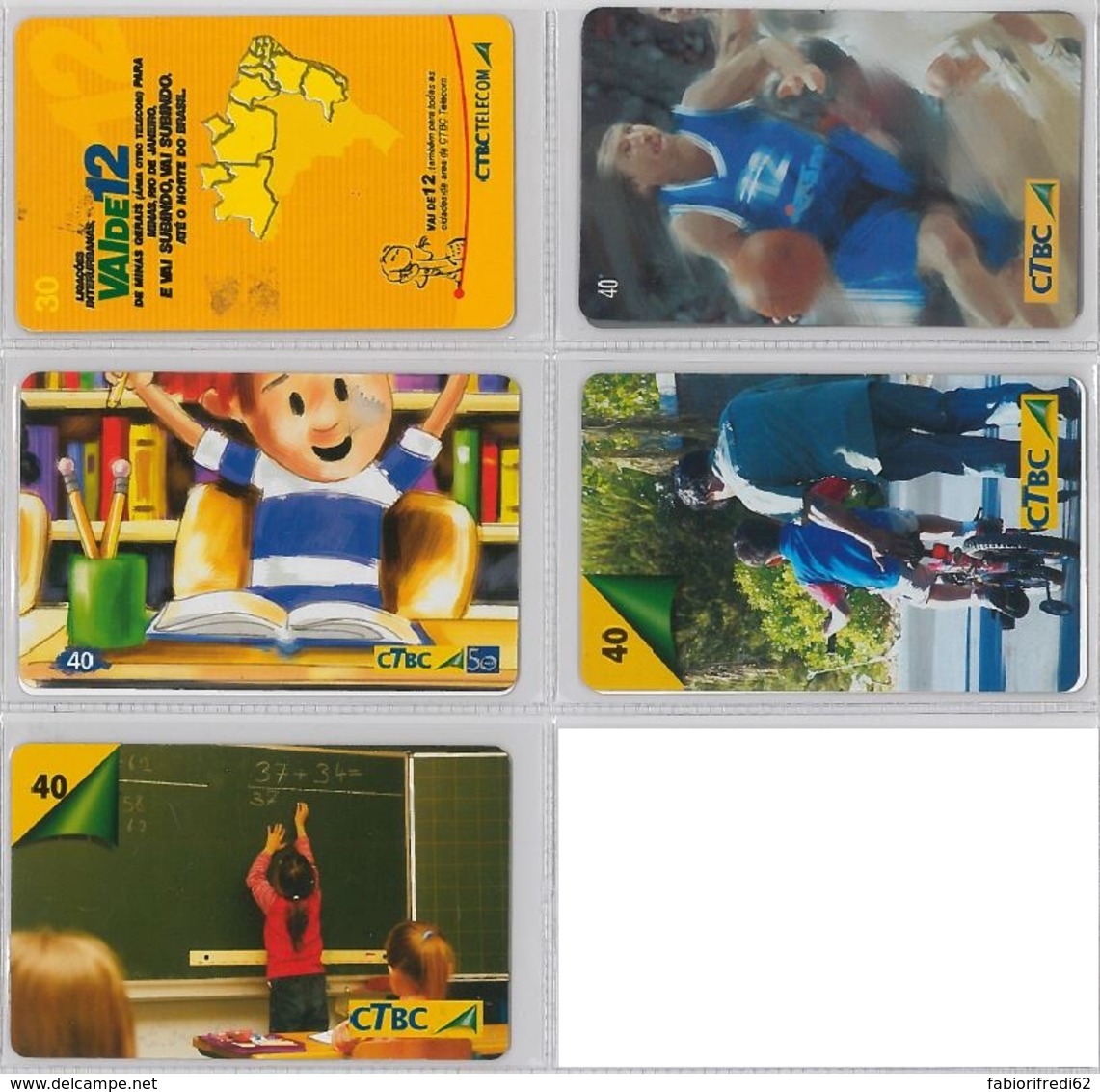 LOT 5 PHONE CARD- BRASILE (E38.98.1 - Brasile