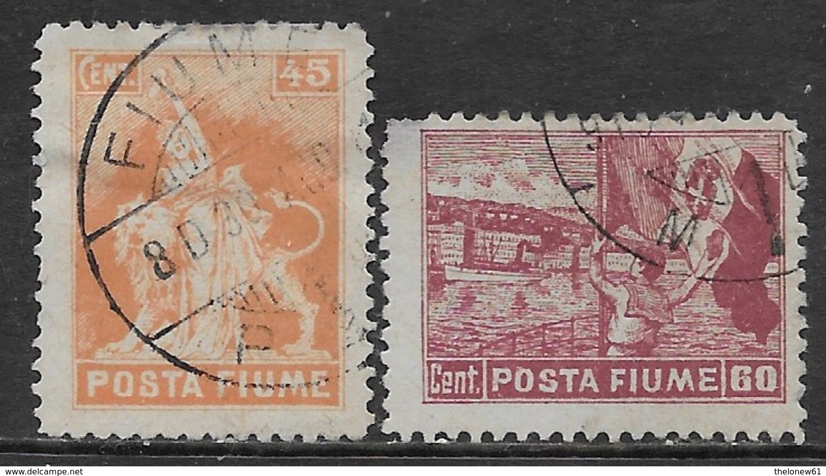 Italia Italy 1919 Fiume Allegorie E Vedute 2val Sa N.53,55 US - Fiume