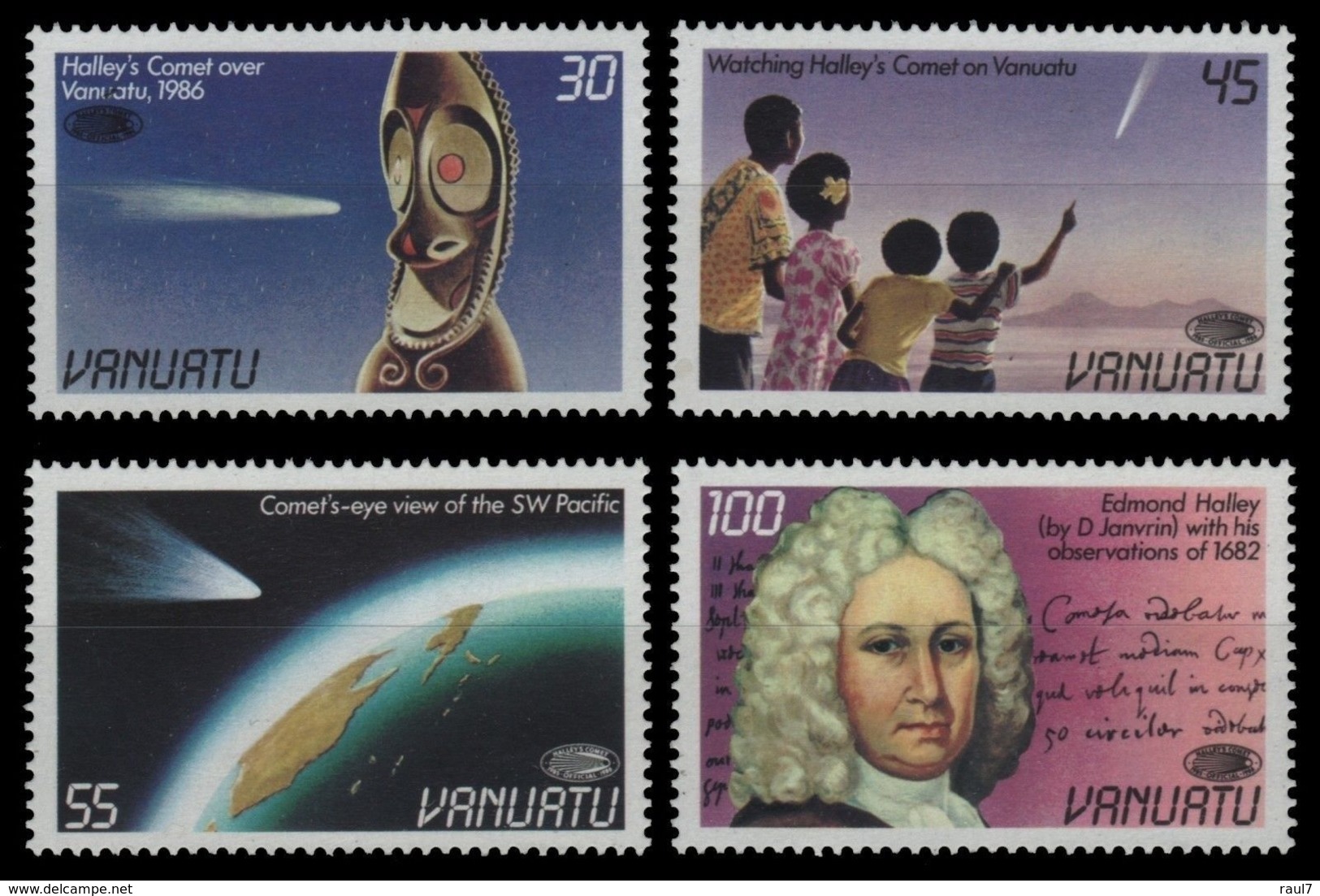 Vanuatu 1986 - Passage De La Comète De Halley - 4 Val Neufs // Mnh - Vanuatu (1980-...)