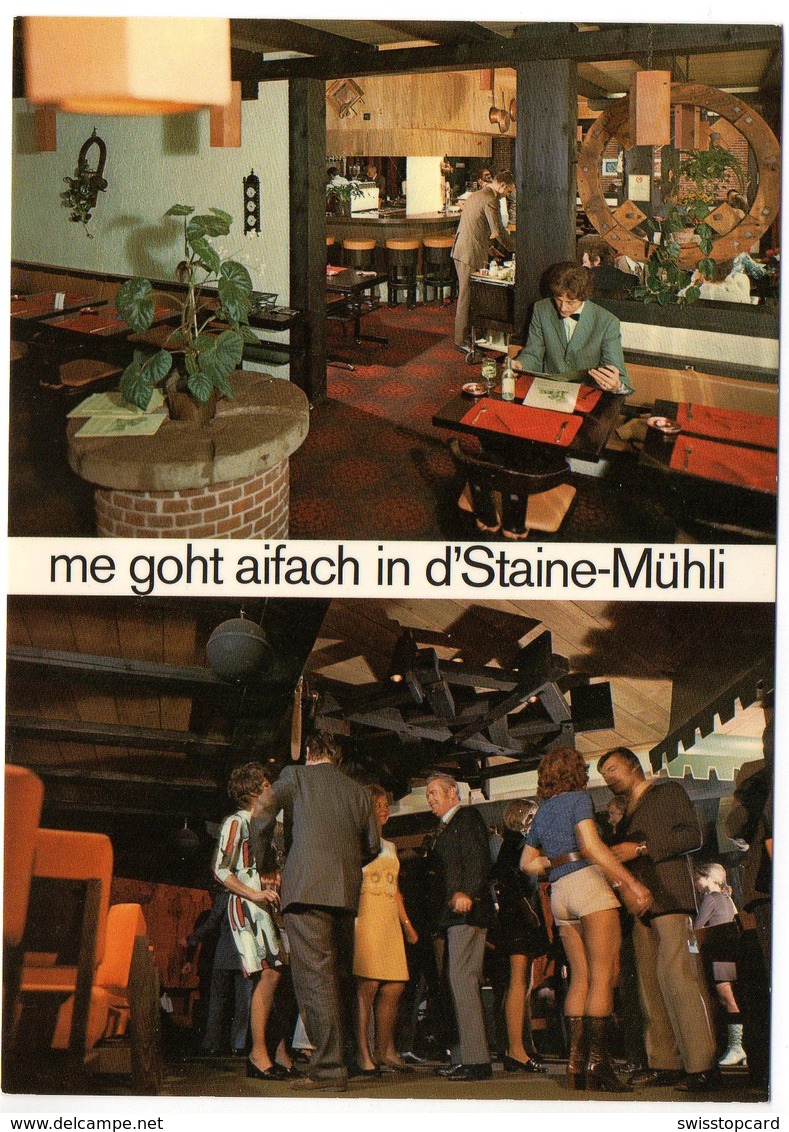 BASEL Restaurant Zur Steinen-Mühle Dancing Bar Mühlirad Steinenbachgässlein Robi + Trudy Eiche - Bâle