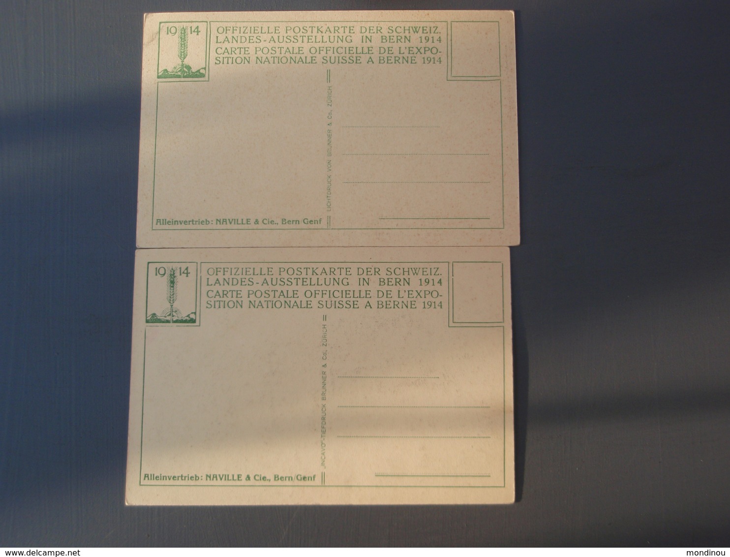 2 Cpa Carte Postale Officielle De L'exposition Nationale Suisse à Berne 1914 - Gileppe (Barrage)