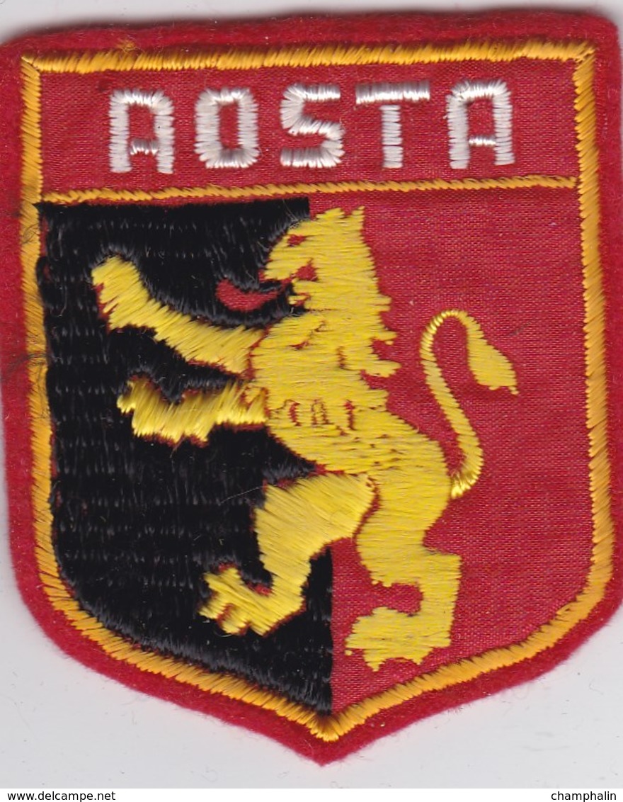 Ecusson Tissu - Italie - Aosta - Blason - Armoiries - Héraldique - Ecussons Tissu