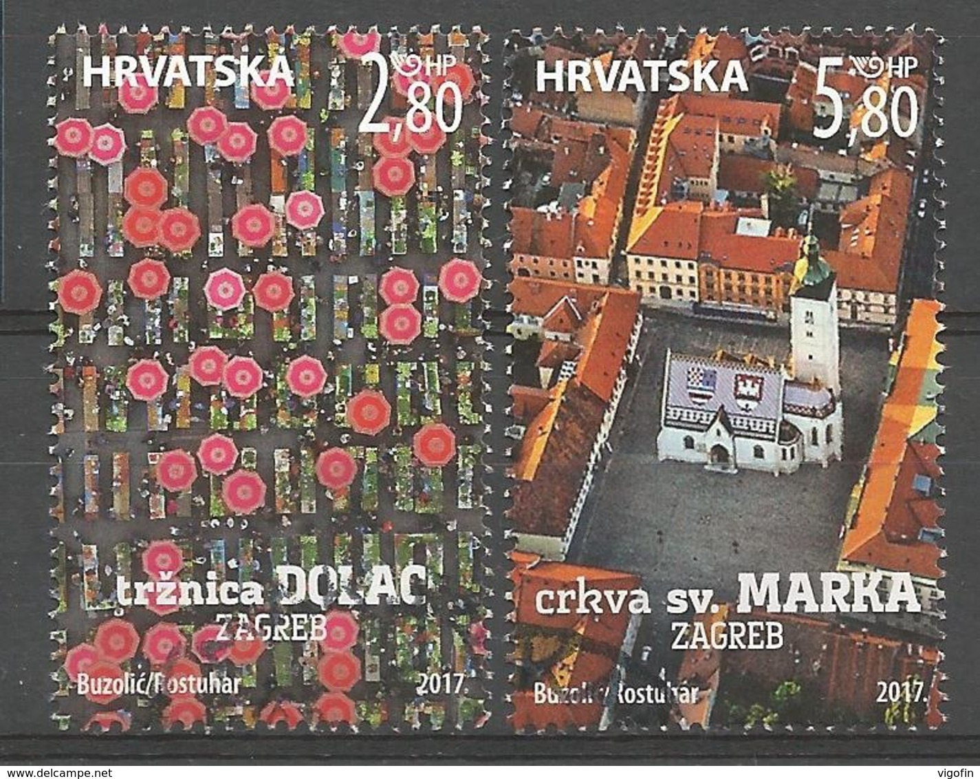 HR 2017-1285-6 TURISAM, HRVATSKA CROATIA, 1 X 2v, Used - Croazia