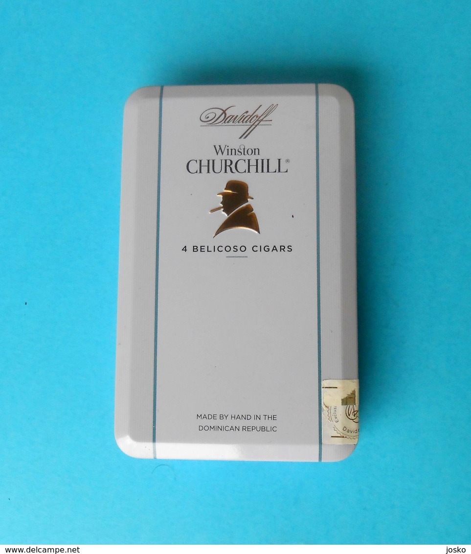 DAVIDOFF - WINSTON CHURCHILL - Dominican Handmade Cigars Tin Box * Cigar Cigarette Zigaretten Cigarros Tobacco Tabak - Boites à Tabac Vides