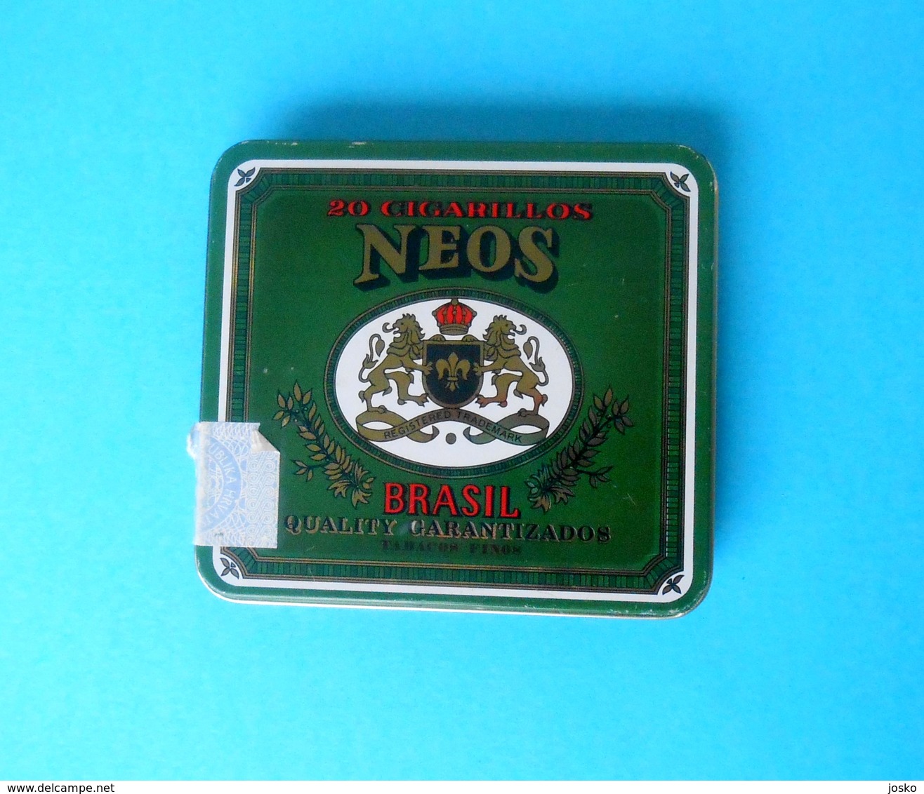 NEOS ... Nice Old Brasil Cigarettes Tin Box * Cigarette Zigaretten Sigarette Cigarrillos Cigarros - Boites à Tabac Vides