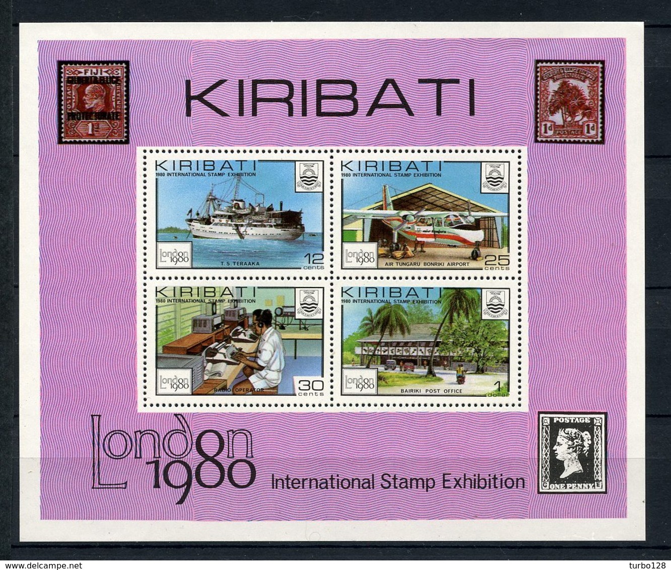 KIRIBATI 1979  N° 2 ** Neuf MNH Superbe C 5 € Exposition Philatélique Bateaux Avions Radio Poste Boats Planes Transports - Kiribati (1979-...)