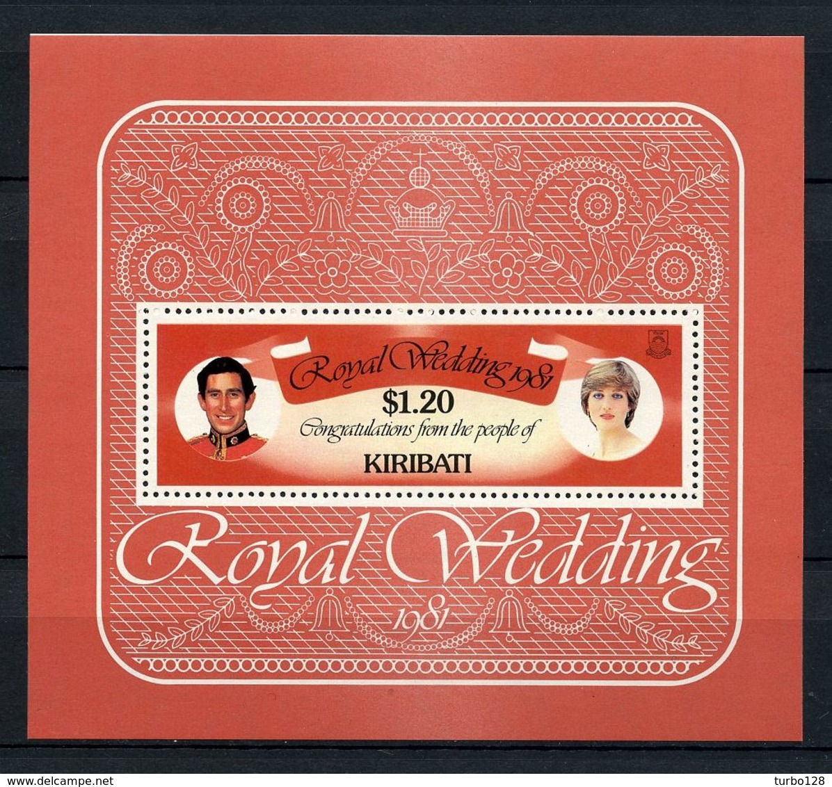 KIRIBATI 1981  N° 4 ** Neuf MNH Superbe C 5 € Mariage Princier Charles Lady Diana Royal Wedding - Kiribati (1979-...)