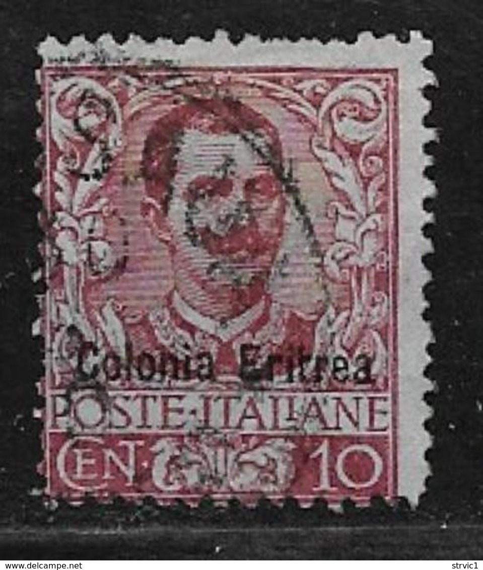 Eritrea Scott # 22 Used Italy Stamp Overprinted,1903, Short Perf - Eritrea