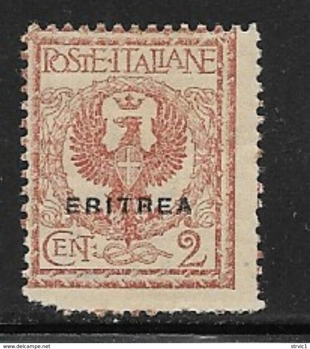 Eritrea Scott # 89 Mint Hinged Italy Stamp Overprinted, 1924, Corner Defect - Eritrea