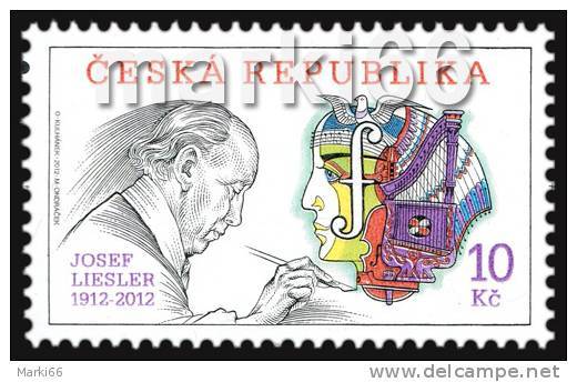 Czech Republic - 2012 - The Traditions Of Czech Stamp Production - Josef Liesler's Birth Centanary - Mint Stamp - Ungebraucht