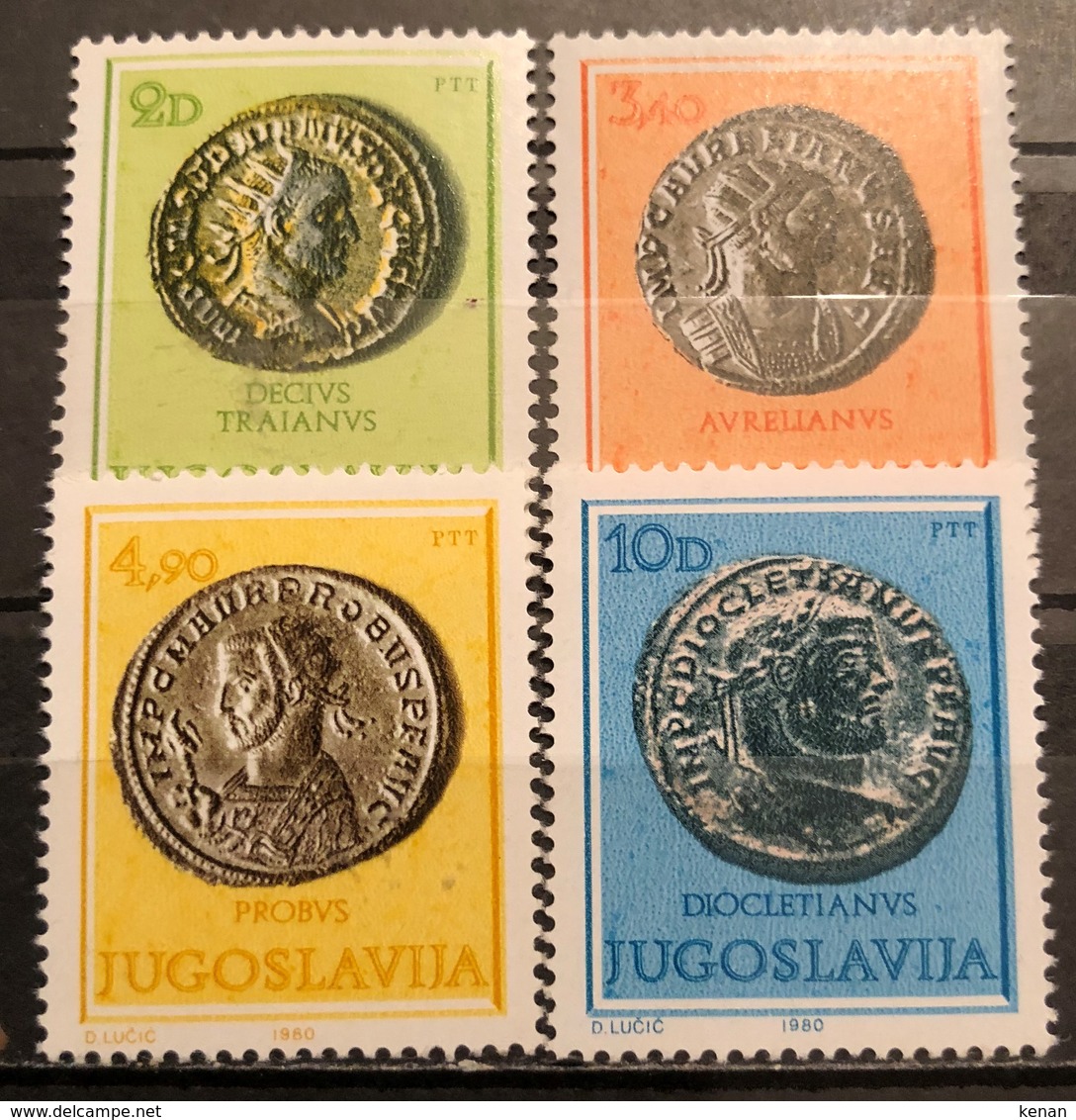 Yugoslavia, 1980, Mi: 1838/41 (MNH) - Münzen