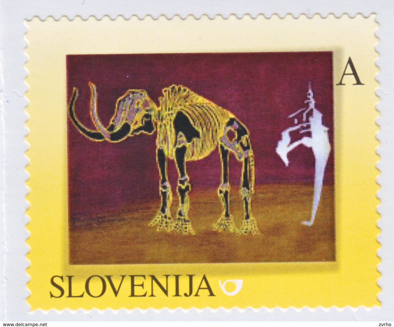 SLOVENIA SLOWENIEN 2013 MAMMOTH MAMMUT ** PERSONALIZED STAMP ** MNH - Prehistorics