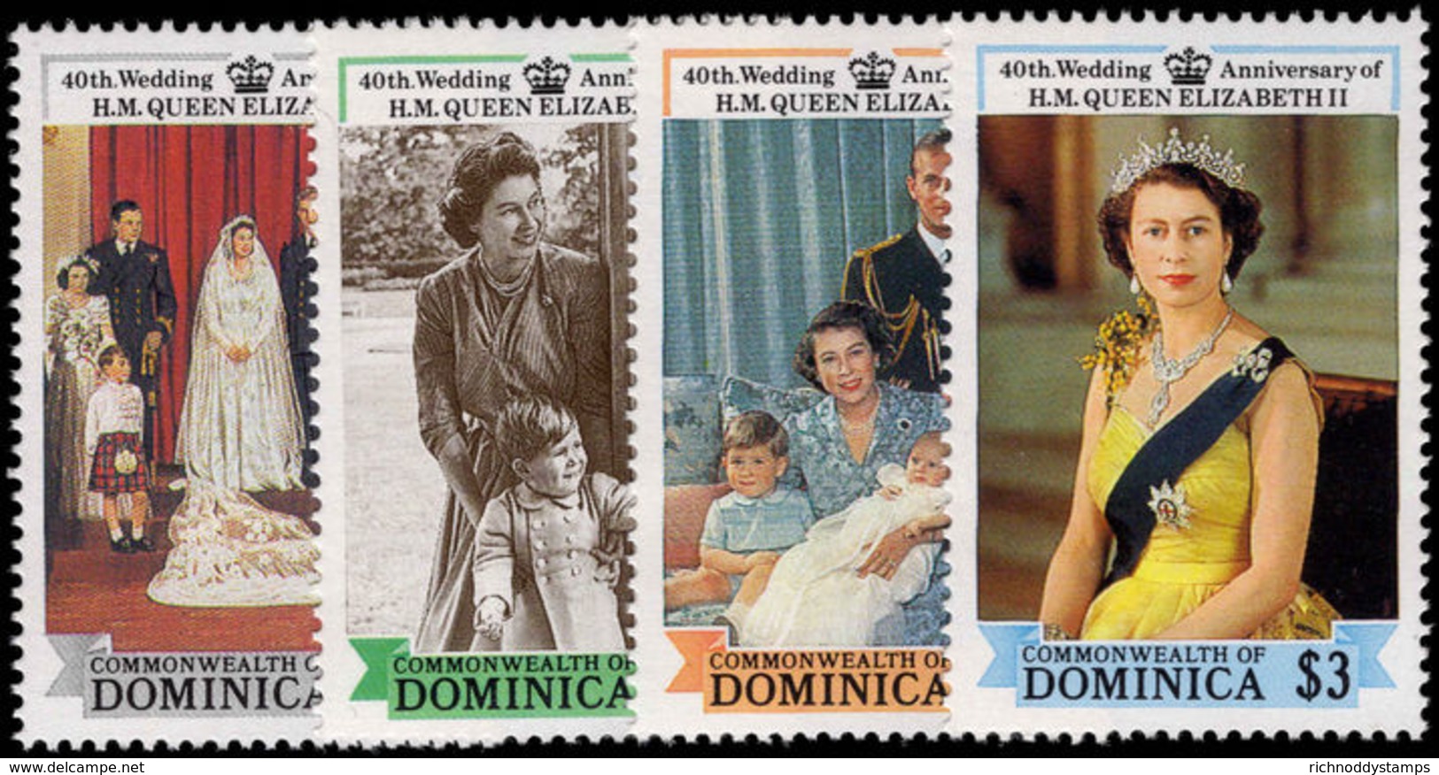 Dominica 1988 Royal Ruby Wedding Unmounted Mint. - Dominica (1978-...)