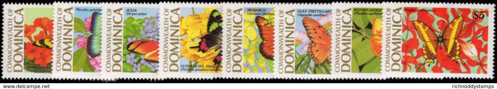 Dominica 1989 Butterflies Unmounted Mint. - Dominica (1978-...)