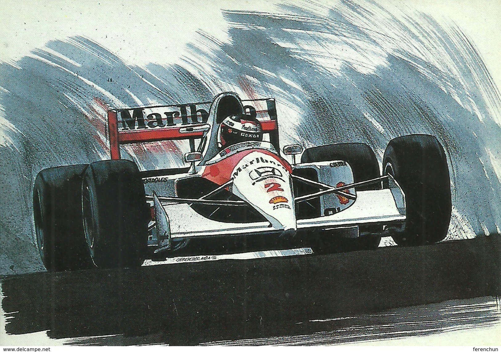 RACING MCLAREN HONDA CAR FORMULA ONE F 1 F1 * MARLBORO SMOKING CIGARETTE SHELL PAINTING * Gerencsér Attila 01 * Hungary - Voitures De Tourisme