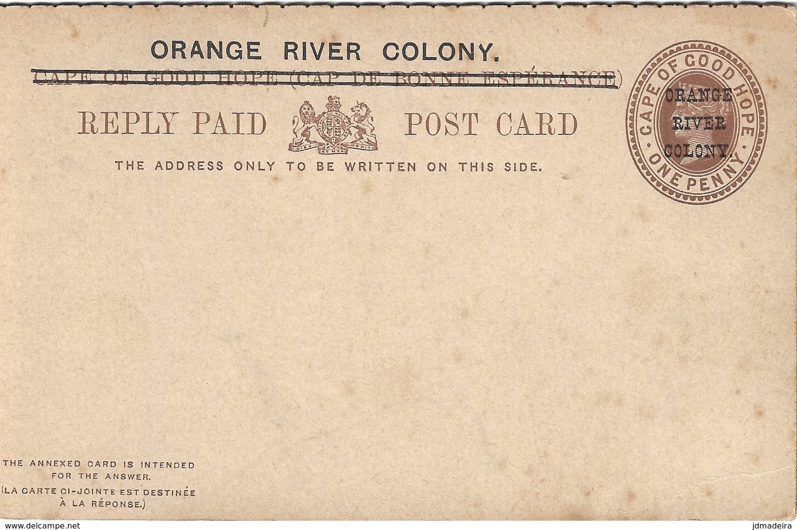 Orange River Colony Mint Stationary Card - Orange Free State (1868-1909)