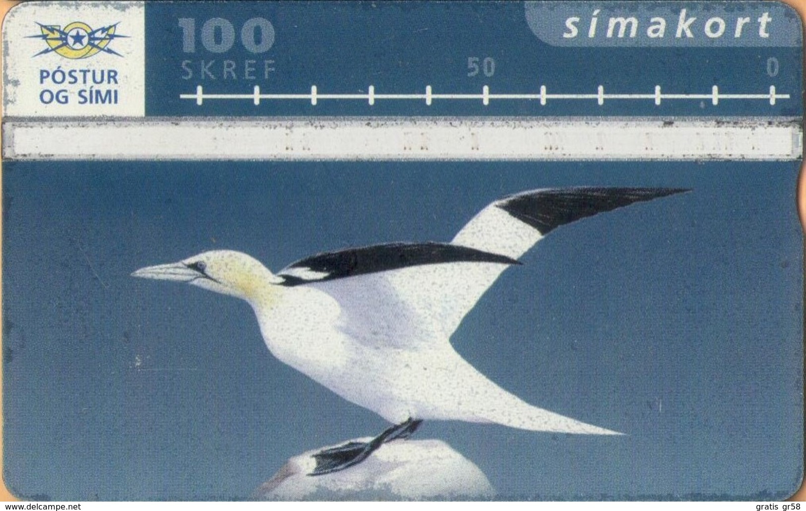 Iceland - ICE-D-14, L&G Siminn, Bird 3, 100 U, 15,000ex, 1995, Used As Scan - Iceland