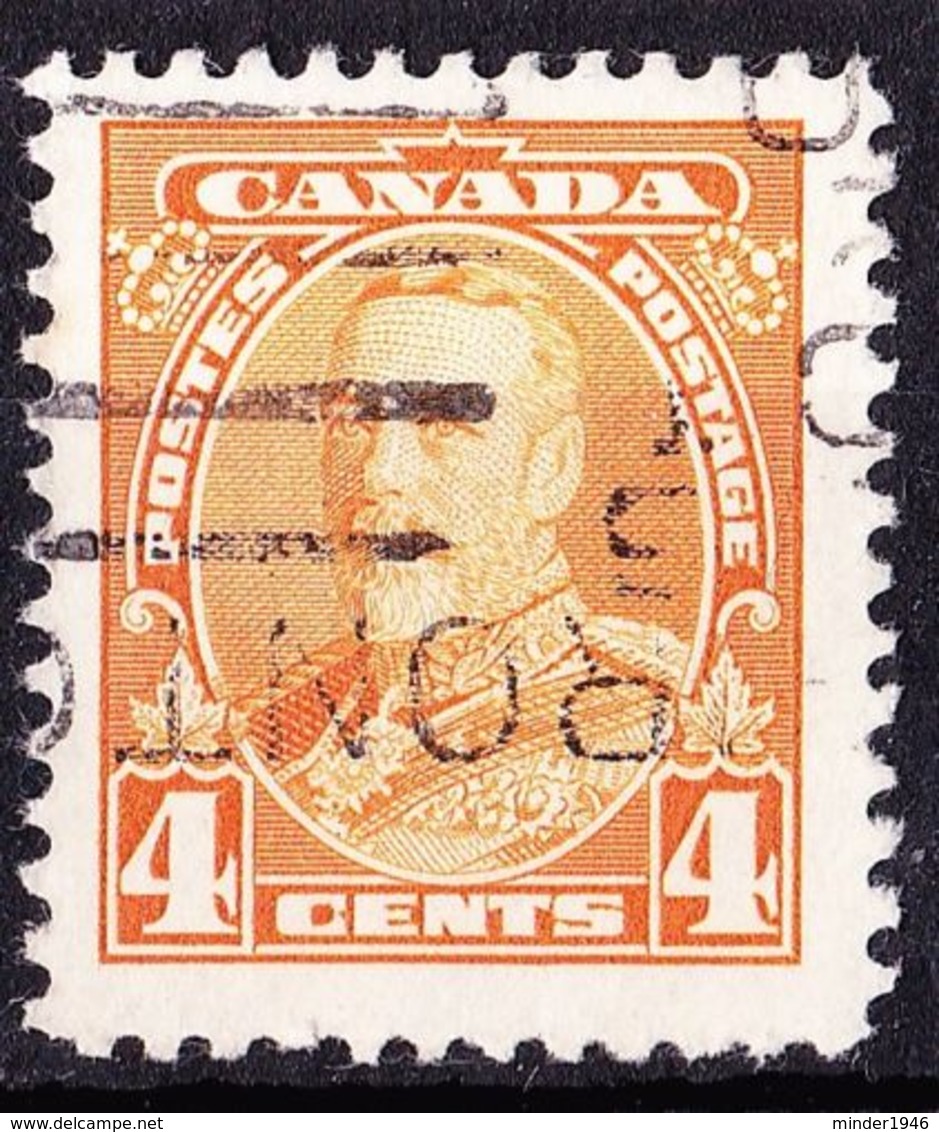 CANADA 1935 KGV 4c Yellow SG344 Used - Ongebruikt